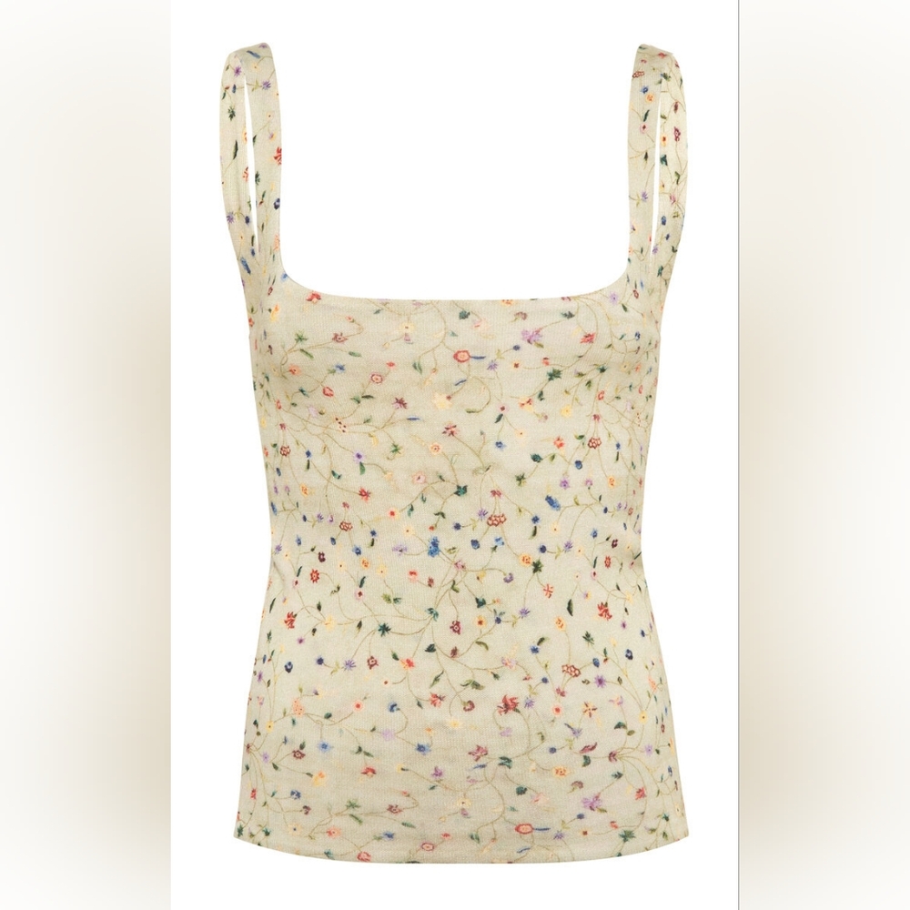 SIEDRES Cali Floral Knit Tank Top (New w/o Tags)